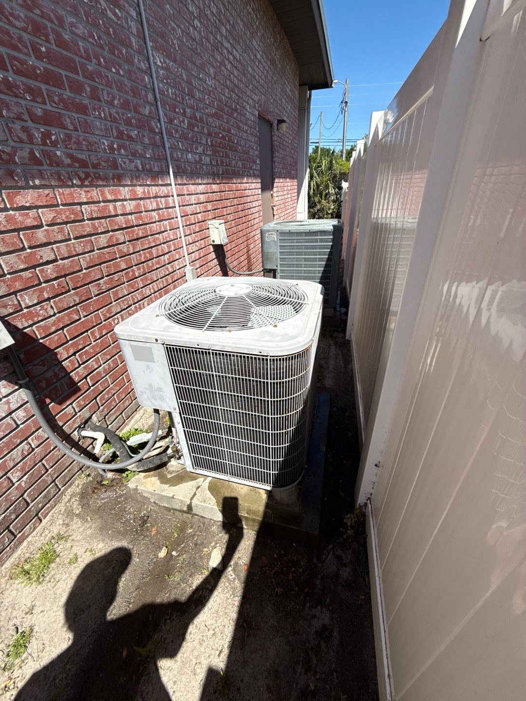 Commercial AC condensers serviced during maintenance at a Merritt Island dental practice